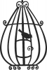 Bird in cage - For Laser Cut DXF CDR SVG Files - free download